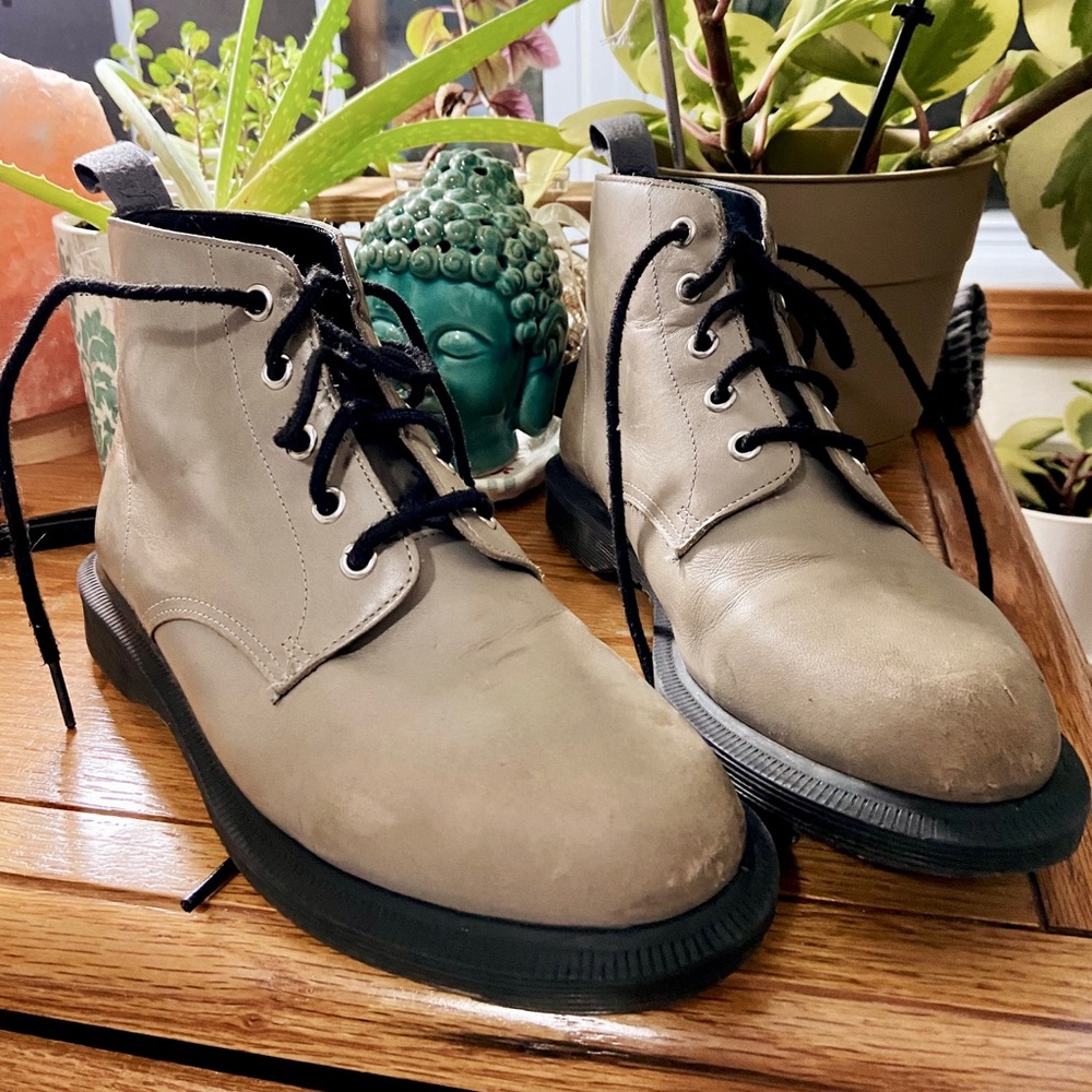 Dr. Martens Emmeline Grey Boots Size 38 EU